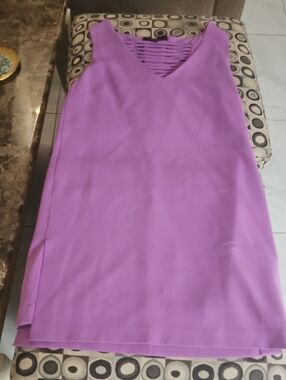 Robert Rodriguez Lavender Strappy Detail Dress